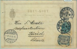 85090 - Denmark - POSTAL HISTORY - STATIONERY CARD to SWITZERLAND 1897-