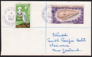 NEW CALEDONIA 1969 cover PONT DES FRANCAIS cds in violet...................B2497