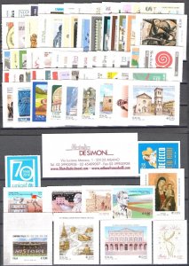 2016 Italy Republic, New Stamps, Full Year 78 Values + 2 Sheets (Juventus+Wines)