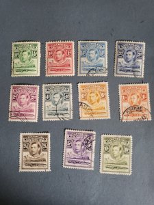Stamps Basutoland Scott #18-28 used