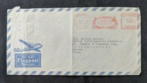 1955 Saleburg Austria Airmail Cover to Indianapolis Indiana