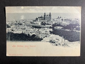 1901 Spain Postcard Cover to Cambridge England Las Palmas Gran Canaria
