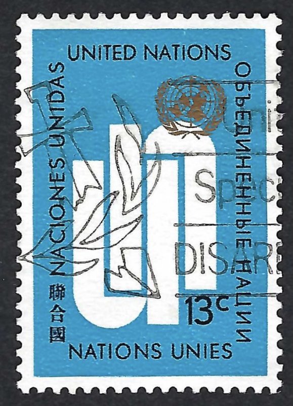 United Nations #196 13¢ Definitive (1969). Used.