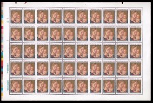 Madonna & Child Sheet of Fifty 29 Cent Postage Stamps Scott 2578