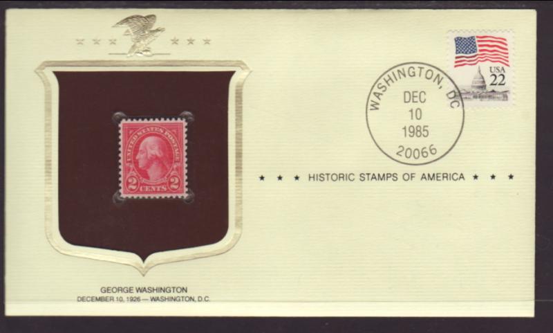 US George Washington Stamp Cover BIN