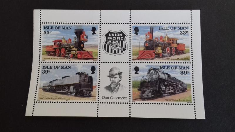 Isle of Man 1992 First Trans-American Railraoad Mint