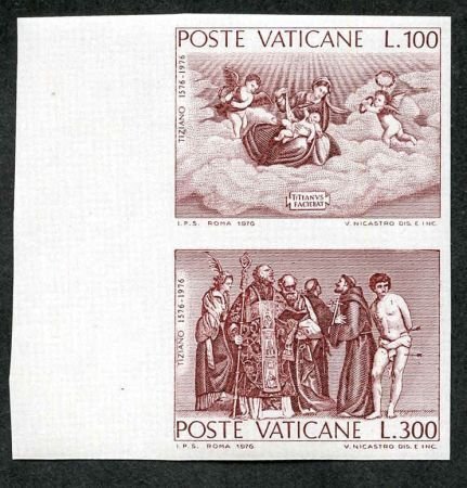 Vatican 590 - 91a NH XF Imperf Proof Left Margin Pair cv $600