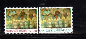 UNITED NATIONS GENEVA #41-42  1974  ART AT THE U.N        MINT VF NH O.G   a