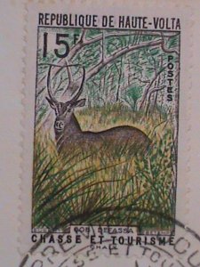 BURKINA FASO-1962-SC#97,102-CV87-ENDANGERED ANIMALS-MINT FDC-VF-63 YEARS OLD