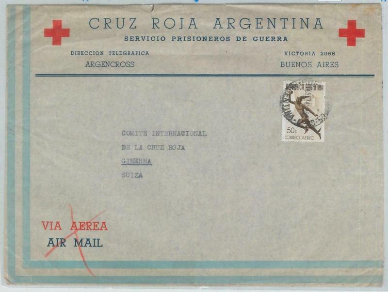 78981 - ARGENTINA - POSTAL HISTORY -  RED CROSS POW prisoner  COVER 1945