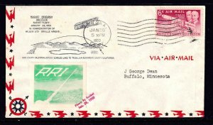 USA ROCKET MAIL ROCKET RESEARCH INSTITUTE JAN 28 1950 VF SOUND