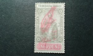 Trinidad & Tobago #11 used small tear rev cancel e206 10103