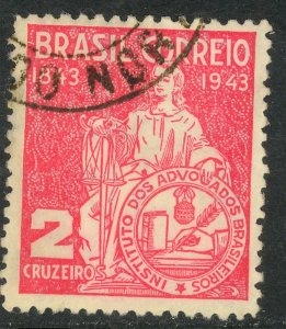 BRAZIL 1943 INSTITUTE OF BRAZILIAN LAWYERS Issue Sc 614 VFU