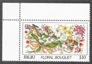 PALAU SG188 1987 $10 BOUQUET OF FLOWERS MNH