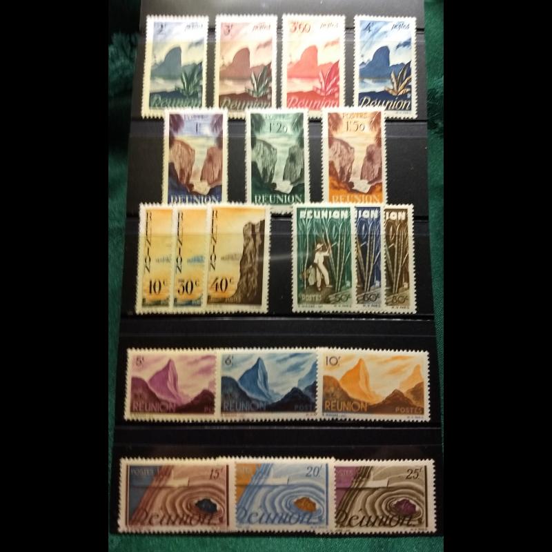 French Reunion, #249-267, MH, Full Set of (19). CV $30.00