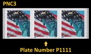 US 3981 Flag & Statue of Liberty 39c PNC3 APU P1111 MNH 2006