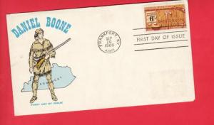 #1357 Daniel Boone  - LATE   FLEUGEL CACHET
