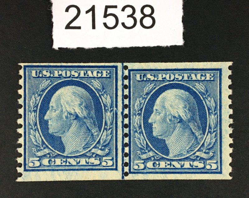 MOMEN: US STAMPS # 496 MINT OG NH LINE PAIR $65 LOT # 21538