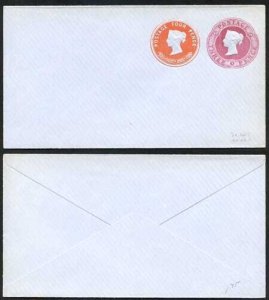 ESC61 QV 3d Carmine and 4d Vermillion (27.3.93) Stamped to Order Envelope Mint