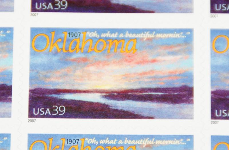 2007 sheet Oklahoma Statehood 100th Anniversary, Sc#4121