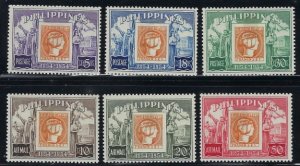 Philippines 605-07; C74-76 MHR 1954 set; paper hinge remnants (fe9798)
