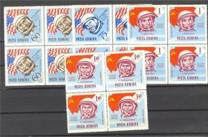 ROMANIA, SPACE COSMONAUTS / ASTRONAUTS SET 1964,BLo4 NH!  