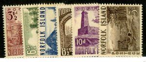 1953 Norfolk Island Sc#13-18 MNH** ( 1749 BCX2 )