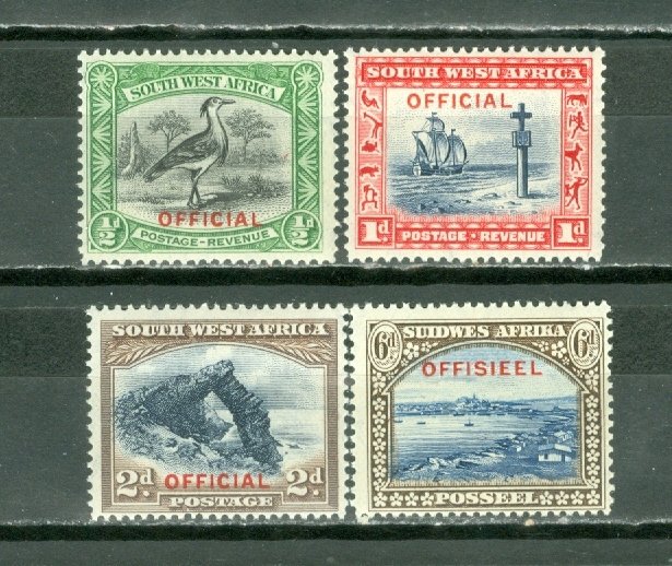 SOUTH WEST AFRICA OFFICIALS #O13-16...SET...MNH...$26.00