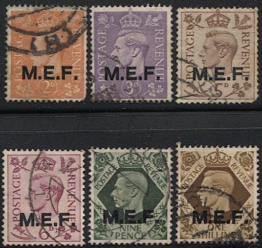 GREAT BRITAIN Offices Abroad MEF Sc 2,4-8 Used KGVI  F-VF