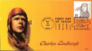 #3184m Lindbergh Flies Atlantic Heritage FDC