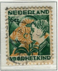 NETHERLANDS; 1932 early Child Welfare issue fine used 6c. value