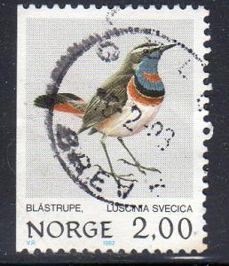 Norway 800 - Used-NH - Blue Throat (Bird)