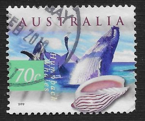 Australia #1738 70c Marine Life - Humpback Whales, Zebra Volute