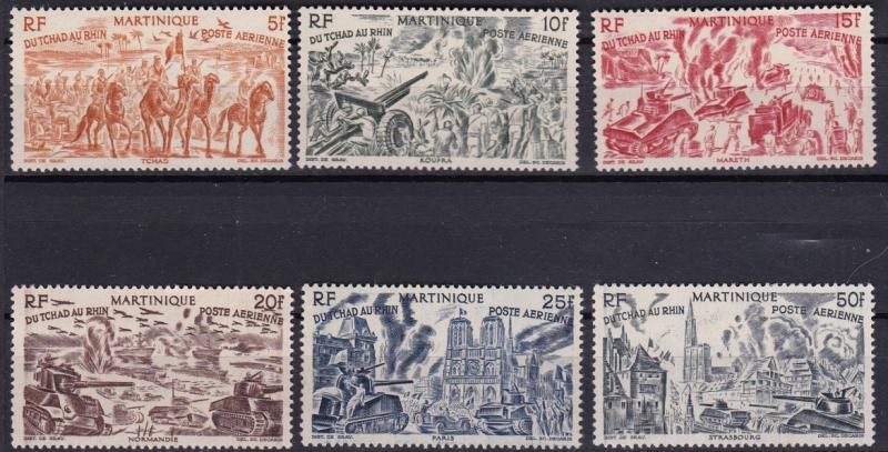 1946 Martinique Scott C4-C9 Chad to Rhine  MNH