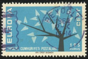 TURKEY Sc 1555 VF/USED -1962 - 195k - Europa Issue, 1962