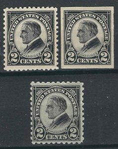 US 610-12 MNH F/VF 1923 SCV $53.50