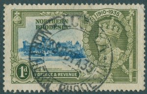 Northern Rhodesia 1935 SG18 1d light blue and olive-green KGV Silver Jubilee #2