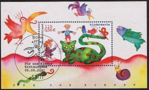 Germany 2001, Sc.# 2140 used Bonn Drawings of animals and children