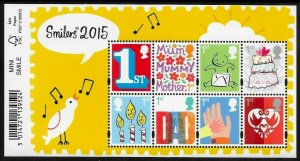 GB - 2015 '' Smilers '' MNH  S/Sheet  W/code # 3354