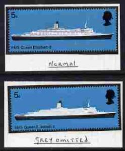 Great Britain 1969 British Ships 5d (RMS QE2) with grey o...