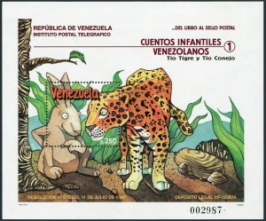 Venezuela 1571 aj,1572 sheets,MNH. Stories for Children,1997.The Rabbit & Tiger.