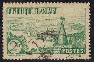 France #299 2C Brenton River Scene Stamp used XF