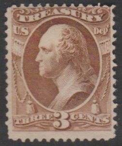 U.S. Scott #O109 Washington - Dept of the Treasury Official Stamp - Mint Single