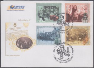 ARGENTINA Sc# 2358-61 FDC of 4 DIFF IMMIGRATION GROUPS incl JEWS to MOISESVILLE