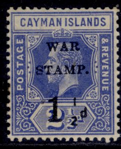 CAYMAN ISLANDS GV SG53a, 1½d on 2½d deep blue, M MINT. Cat £275. NO FRACTION BAR