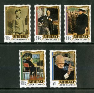 AITUTAKI 110-4 MNH SCV $2.15 BIN $1.25 CHURCHILL