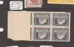 Southern Rhodesia Waterfall SG 17-18 blocks of 4 MNH (3avg)