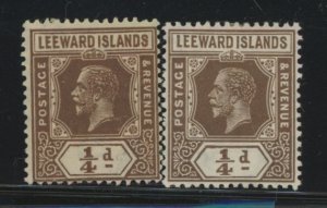 Leeward Islands #61/61a Unused Single