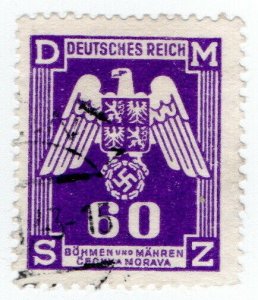 (I.B) Czechoslovakia Revenue : Duty Stamp 0.60K (Bohemia & Moravia)