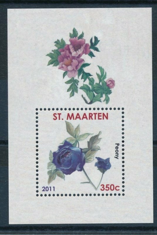 [SM009] St. Martin Maarten 2011 Roses Flowers Miniature Sheet MNH